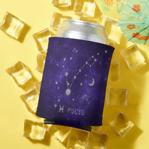 Zodiac Purple Pisces Cosmic Astrology Horoscope Can Cooler