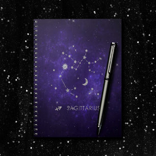 Zodiac Purple Sagittarius   Astrology Horoscope Notebook