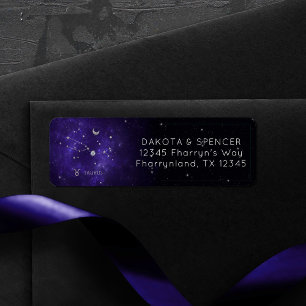 Zodiac Purple Taurus Cosmic Astrology Horoscope Label