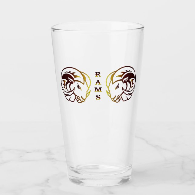 Zodiac Ram Drinkware Glass (Front)