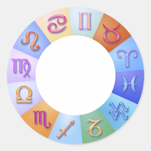 Zodiac Ring Classic Round Sticker (Front)