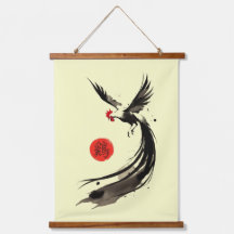 zodiac rooster ink art sumi-e