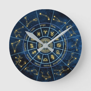 Zodiac round clock