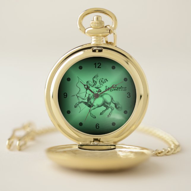 Zodiac ~ Sagittarius ~ Astrological Signs ~ Pocket Watch (Inside)