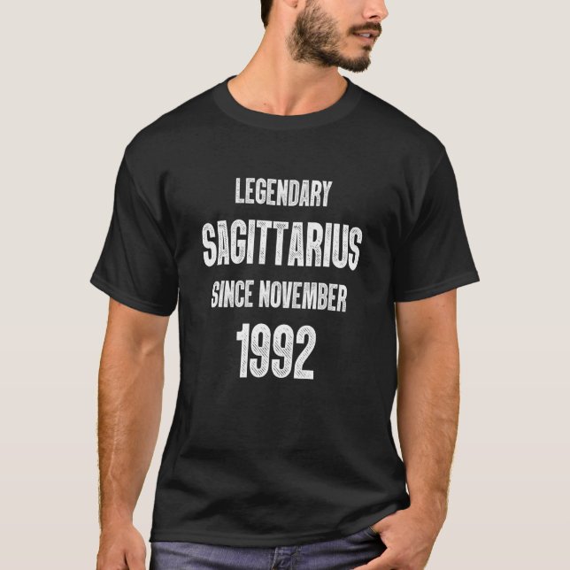 Zodiac Sagittarius Birthday Legendary Since Novemb T-Shirt (Front)