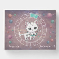 Zodiac Sagittarius Cute Cat Wheel Astrology