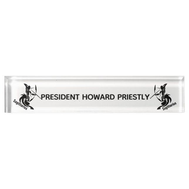 Zodiac Sagittarius Desk Name Plate (Front)