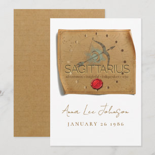 ZODIAC - Sagittarius - Personalized Birthday Card