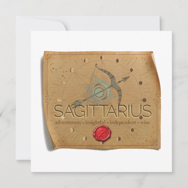 ZODIAC - Sagittarius - Personalized Notecard (Front)
