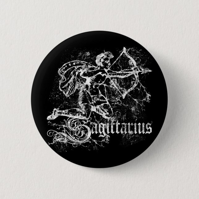 Zodiac Sagittarius Pinback Button (Front)