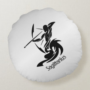 Zodiac Sagittarius Round Pillow