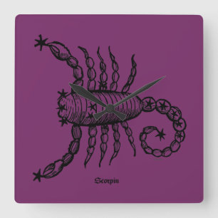 Zodiac: Scorpio, 1482 Square Wall Clock