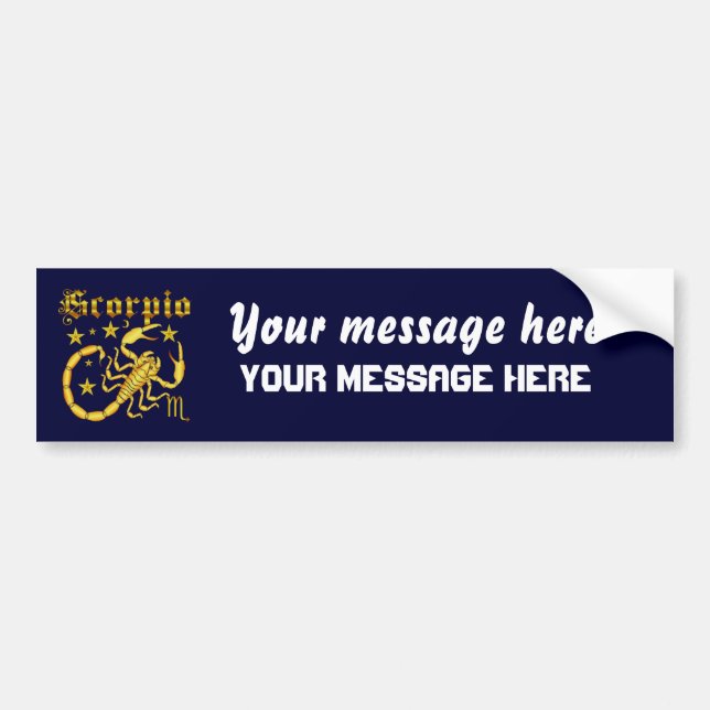 Zodiac Scorpio-Design-1 Bumper Sticker (Front)