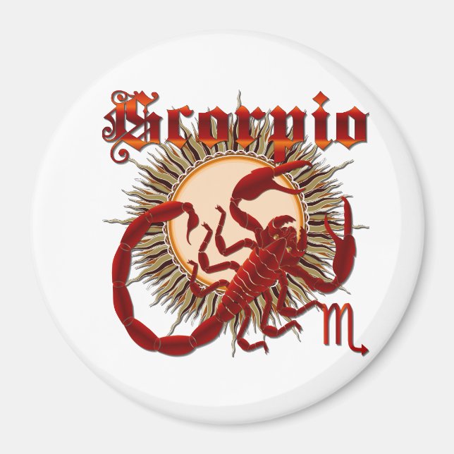 Zodiac Scorpio-Design-1 View Below Hints Magnet (Front)