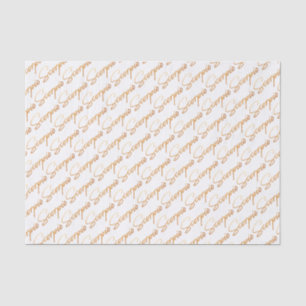 Zodiac "Scorpio" Gold Script Tissue Paper