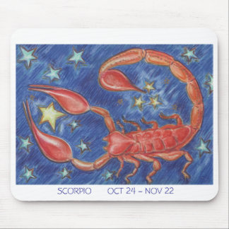 Zodiac Scorpio mousepad white border