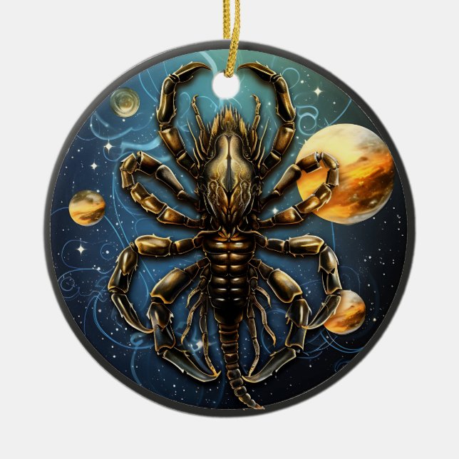 Zodiac Scorpio Personalized Astrology Ornament (Front)