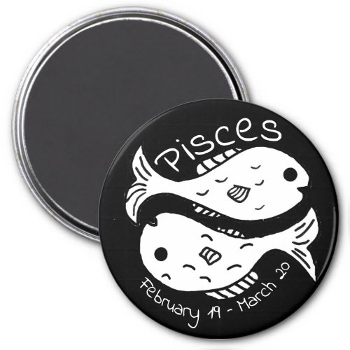 Zodiac sign and horoscope symbol fish for Pisces Magnet