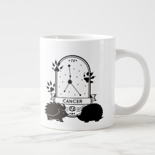 Zodiac Sign and Matching Pets. Cancer - Hedgehog.w Giant Coffee Mug