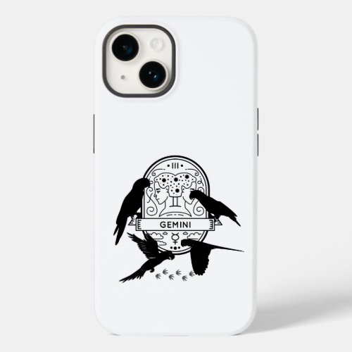 Zodiac Sign and Matching Pets Gemini _ Parrotw Case_Mate iPhone 14 Case