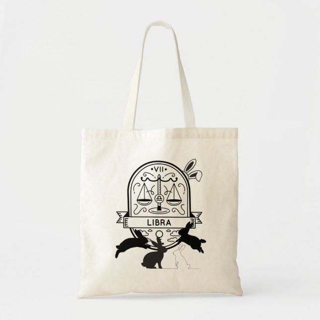Zodiac Sign and Matching Pets.Libra - Rabbit.w Tote Bag (Front)