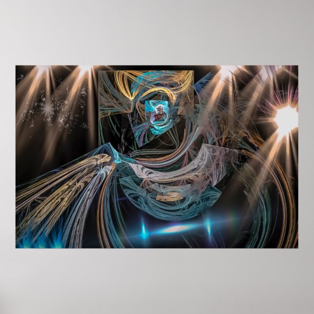 Zodiac Sign Aquarius Fractal Art (Front)