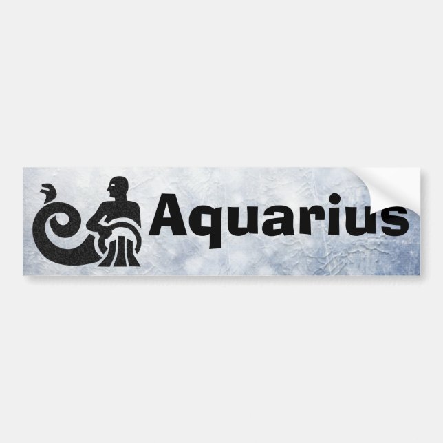 Zodiac Sign Aquarius Horoscope Bumper Sticker (Front)