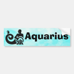 Zodiac Sign Aquarius Horoscope Bumper Sticker