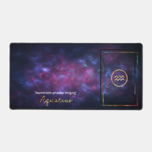 Zodiac Sign Aquarius Nebula Galaxy Mouse Pad