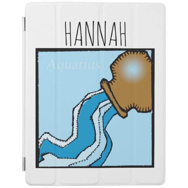 Zodiac Sign Aquarius personalized Birthday Cover (Front)