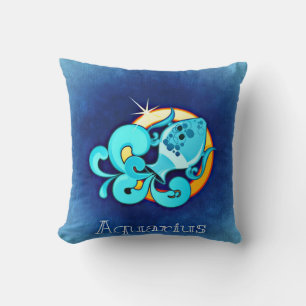 Zodiac sign Aquarius Throw Pillow