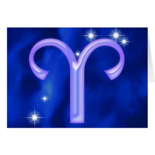 Zodiac sign Aries Cards (Front Horizontal)
