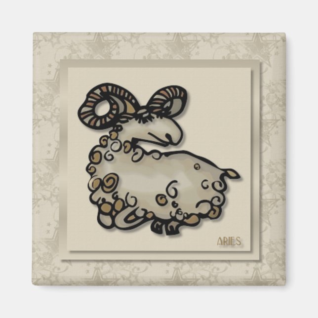 Zodiac Sign Aries Magnet (Front)