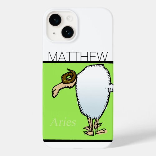 Zodiac Sign Aries personalized Birthday iPC Case_Mate iPhone 14 Case