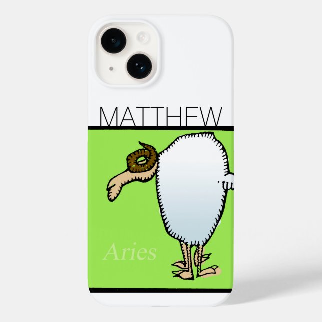 Zodiac Sign Aries personalized Birthday iPC Case-Mate iPhone Case (Back)