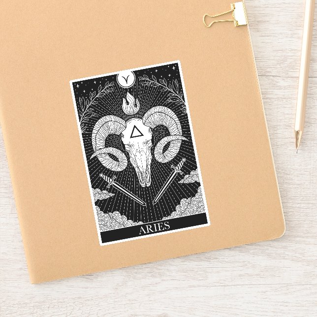 Zodiac sign Aries Tarot  Sticker (Notebook)