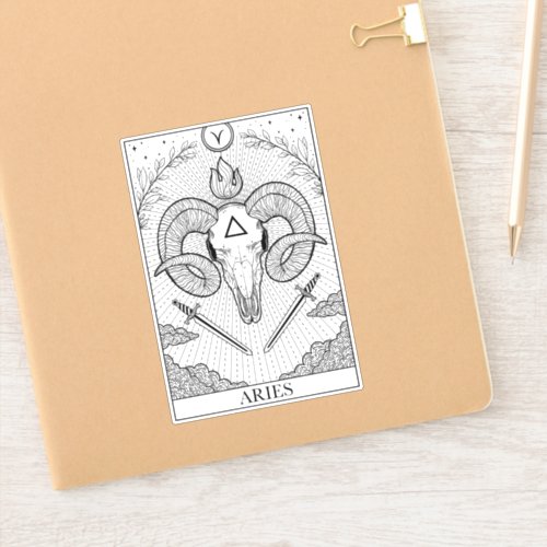 Zodiac sign Aries Tarot  Sticker