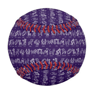 Zodiac Sign Baseball(Purple) Baseball