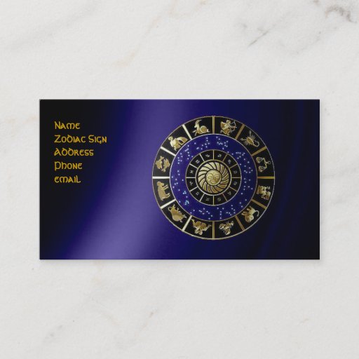 Customizable Zodiac Sign Business Card
