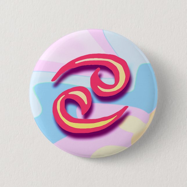 Zodiac sign Cancer Button (Front)
