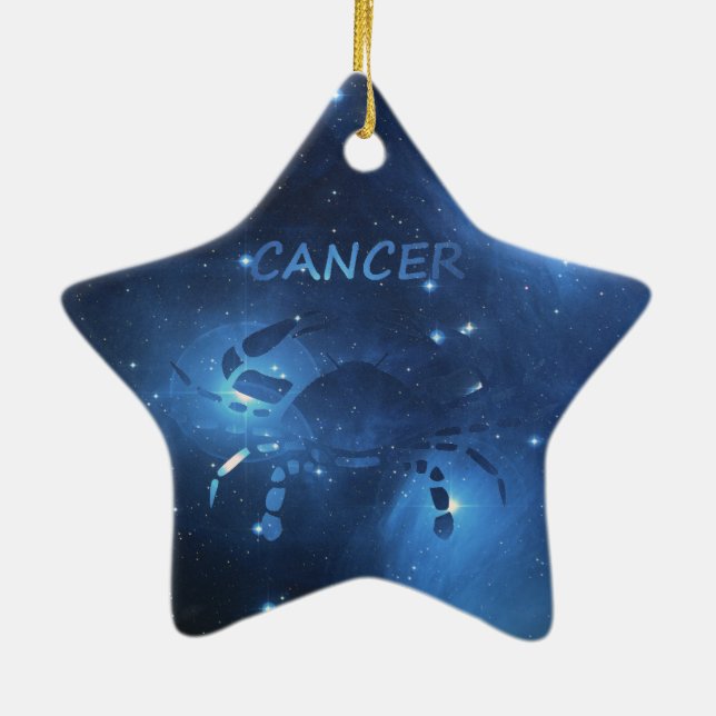 Zodiac sign Cancer Ceramic Ornament (Back)