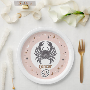 Zodiac Sign Cancer Paper Plates