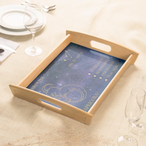 Zodiac Sign  Capricorn Astrological Name Gift Serving Tray