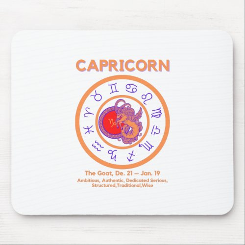 Zodiac Sign _ Capricorn Mouse Pad