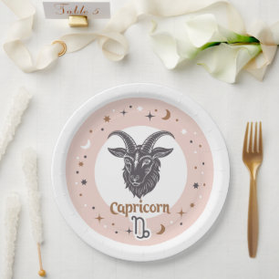 Zodiac Sign Capricorn Paper Plates
