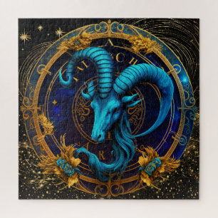 Zodiac Sign Capricorn Puzzle, 20"x20" 676 pcs. Jigsaw Puzzle