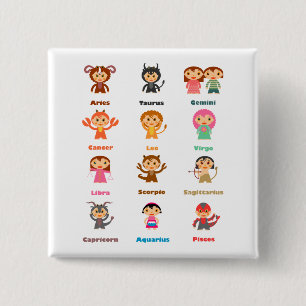 Zodiac Sign for Kids Button