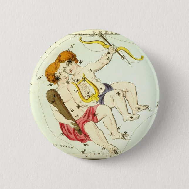 Zodiac Sign: Gemini Button (Front)