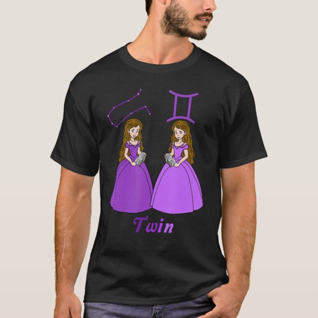 Zodiac sign Gemini, Constellation Gemini, Princess T-Shirt (Front)