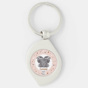 Zodiac Sign Gemini Keychain